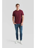 Fruit of the Loom Iconic 195 T Pánske tričko z hrubého materiálu 16.1422 bordová