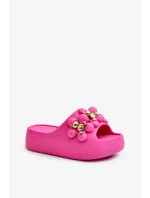Dámske penové papuče s ozdobami na hrubej podrážke Fuchsia Bremavia