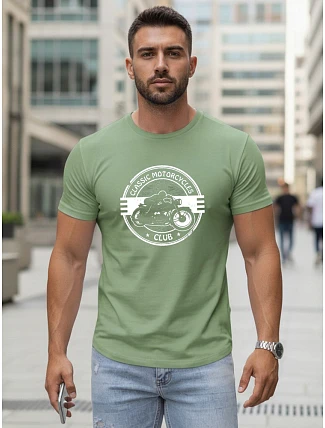 Pánske bavlnené tričko s potlačou motýľa svetlozelené FashionStreet NX5088R Pánske bavlnené tričko s potlačou motýľa svetlozelené FashionStreet NX5088R