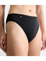 Dámske nohavičky sloggi 24/7 Cotton Lace Tai - čierne - SLOGGI