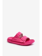 Lekkie Piankowe Klapki Damskie Z Klamrami Big Star NN274A754 Fuksja
