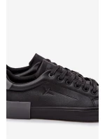 Męskie Trampki Eko Skórzane Big Star OO174019 Czarne