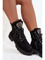 Pracovné topánky so šperkami Príslušenstvo Zateplené Eco Suede Black Miryssa Pracovné topánky so šperkami Príslušenstvo Zateplené Eco Suede Black Miryssa