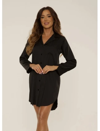 Dámska nočná košeľa 760 Cordelia Black - De Lafense