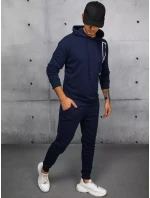 Pánske tmavomodré tepláky FashionStreet AX0682
