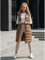 Dámska prešívaná vesta GANTINI camel FashionStreet TY3741 Dámska prešívaná vesta GANTINI camel FashionStreet TY3741