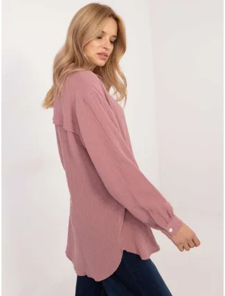 Košeľa D70032M11066D4 tmavoružová