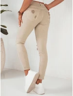 Dámske džínsové nohavice MOLI dark beige FashionStreet UY1872 Dámske džínsové nohavice MOLI dark beige FashionStreet UY1872