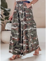 FLOWES tmavozelená moro nohavicová sukňa s opaskom FashionStreet UY2561