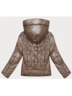 Dámska prešívaná krátka bunda Caramel (B8185-101) Dámska prešívaná krátka bunda Caramel (B8185-101)