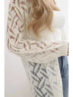 Dlhý sveter Super KID Mohér Sivá a biela