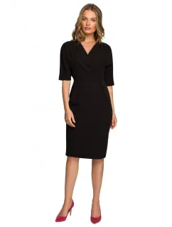 S313 Zavinovacie šaty - čierne