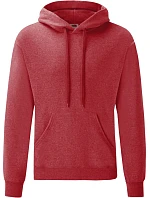 Fruit of the Loom Classic Hooded Sweat Mikina s kapucňou 16.2208 heather red
