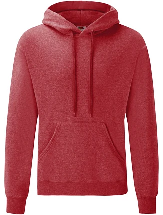 Fruit of the Loom Classic Hooded Sweat Mikina s kapucňou 16.2208 heather red