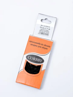 Corbby Czarne Woskowane Cienkie Sznurowadła