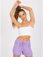 Šortky D73761M61531KA svetlo fialová