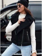 Dámska semišová vesta s ovčou kožušinou WOOLZIP čierna FashionStreet TY4742 Dámska semišová vesta s ovčou kožušinou WOOLZIP čierna FashionStreet TY4742