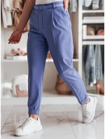 Ležérne dámske plisované nohavice s opaskom PLISSO blue FashionStreet UY2517 Ležérne dámske plisované nohavice s opaskom PLISSO blue FashionStreet UY2517