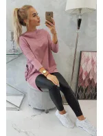 Mikina s potlačou kolesa tmavo ružová