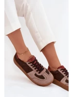 Skórzane Zamszowe Sneakersy Barefoot Damskie Zazoo N1277 Brązowe