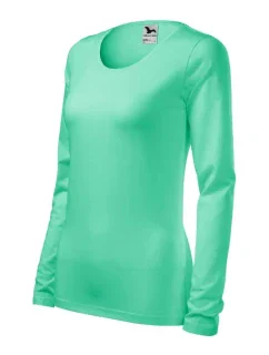 Štíhla košeľa pre ženy mätová