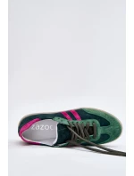 Zazoo N1068 Dámske semišové nízke tenisky Dark Green