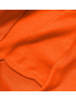 Oranžová dámska tepláková mikina so sťahovacími lemami (W01-32)