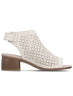 Remonte beige Remonte dámske kožené sandále Rieker R8777-60 Remonte beige Remonte dámske kožené sandále Rieker R8777-60