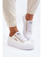 Damskie Trampki Na Platformie Lee Cooper LCW-24-31-2725 Białe