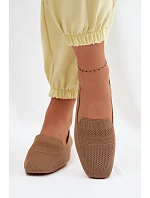 Materiálové dámské mokasyny světle hnědé Dorielle