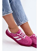 Dámske kožené semišové tenisky na platforme Fuchsia Artelle Dámske kožené semišové tenisky na platforme Fuchsia Artelle
