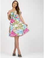 Šaty DHJ SK 15836.51 biela a modrá