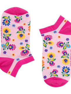 Krátke ponožky Folkstar Pink/Flowers