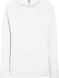 Fruit of the Loom Lady-Fit LW Raglan Sweat Dámska mikina s raglánovými rukávmi 16.2146 biela