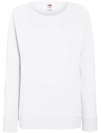 Fruit of the Loom Lady-Fit LW Raglan Sweat Dámska mikina s raglánovými rukávmi 16.2146 biela Fruit of the Loom Lady-Fit LW Raglan Sweat Dámska mikina s raglánovými rukávmi 16.2146 biela