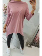 Mikina s potlačou kolesa tmavo ružová