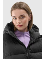 Bezrękawnik Damski Puchowy Z Kapturem 4F 4FWAW24TVJAF141-20S Czarny