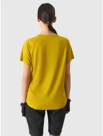 Dámske rýchloschnúce cyklistické tričko 4F - žlté