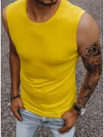Pánske tričko bez rukávov bez potlače žlté FashionStreet RX4920 Pánske tričko bez rukávov bez potlače žlté FashionStreet RX4920