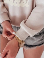 Dámska nadrozmerná mikina s medvedíkmi MISOBEARS béžová FashionStreet BY1438