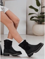 Dámske čierne semišové čižmy FashionStreet ZY1277