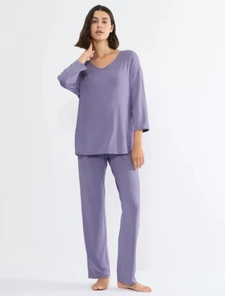 Dámske tričko Timeless Sensuality PK 3/4 Sleeves - PURPLE - fialové 3595 - TRIUMPH