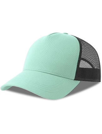 Atlantis Headwear Rapper Cotton-S 5 panelová Trucker kšiltovka 33.0260 aquamarine/black Atlantis Headwear Rapper Cotton-S 5 panelová Trucker kšiltovka 33.0260 aquamarine/black