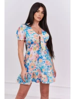 Kvetinové šaty s výstrihom do V ecru Kvetinové šaty s výstrihom do V ecru