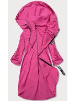 Ružový tenký asymetrický dámsky prehoz cez oblečenie (B8117-83)