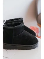Dziecięce Śniegowce Botki Ocieplane Czarne Nallita