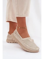Vzdušné ľahké dámske mokasíny Sergio Leone MK099H Beige-Gold Vzdušné ľahké dámske mokasíny Sergio Leone MK099H Beige-Gold