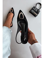 Dámske sandále na nízkom podpätku s ozdobou Black Sparkle