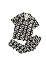 Dámske pyžamo 180/155 čiernobéžové - Karol