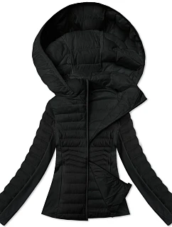 Dámska bunda z lepenej tkaniny J Style Black (16M9225-392)